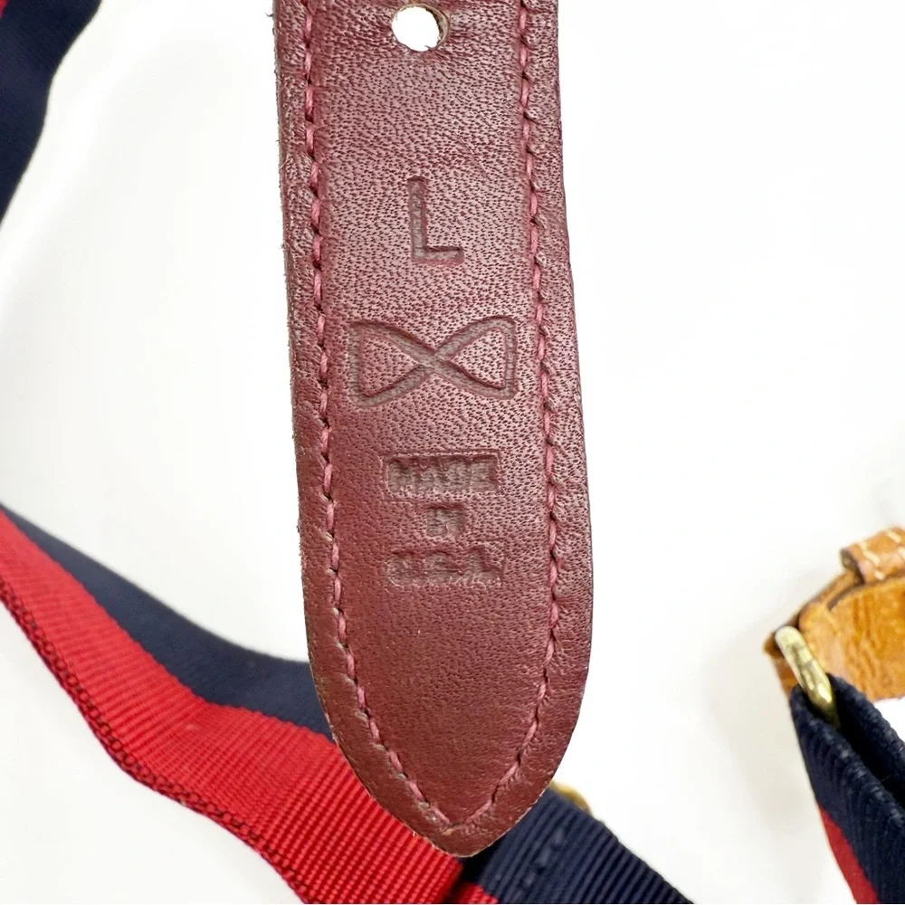 Trafalgar Navy & Red Woven Adjustable Men’s Belt, Size Large